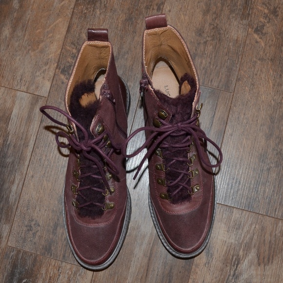 NEW -Lucky Brand Maroon Boot - Picture 8 of 10